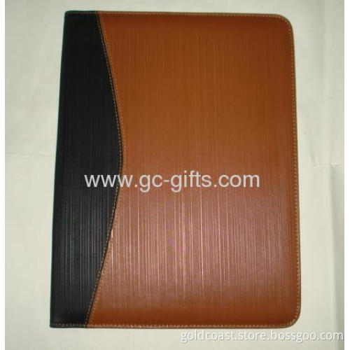 Brown-black A4 Sizes Pu Leather File Folder
